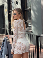 Load image into Gallery viewer, FIORELLA MINI DRESS - WHITE