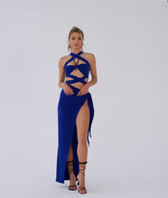 Load image into Gallery viewer, ARUBA KNOT SKIRT - ELECTRIC BLUE

